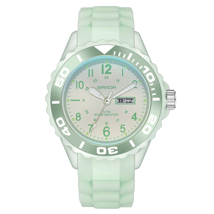 SANDA 1053 Womens TPU Strap Dual Display Waterproof Electronic Watch